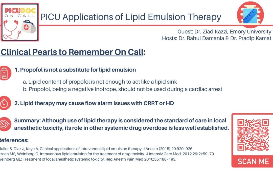 PICU Applications of Lipid Emulsion Therapy