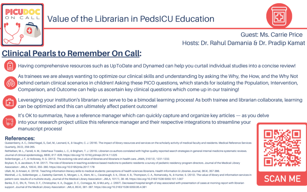 Value of the Librarian in PedsICU Education