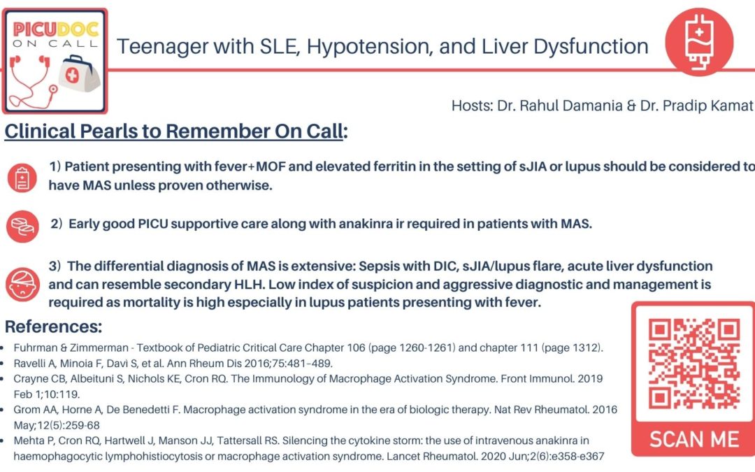 Teenager with SLE, Hypotension, and Liver Dysfunction