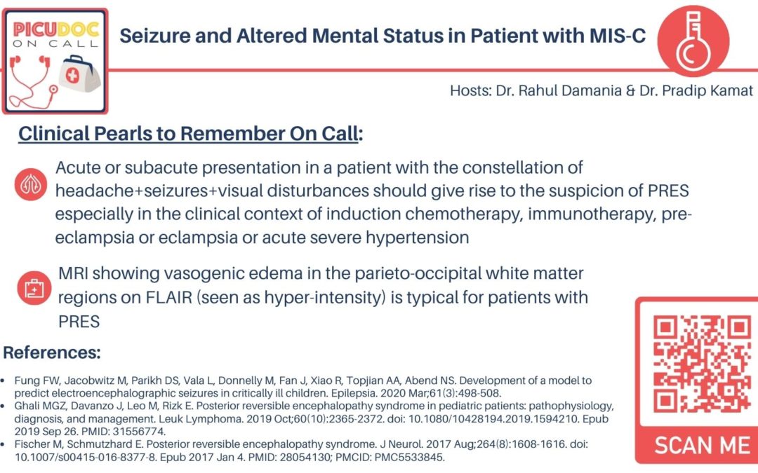 Seizure and Altered Mental Status in Patient with MIS-C