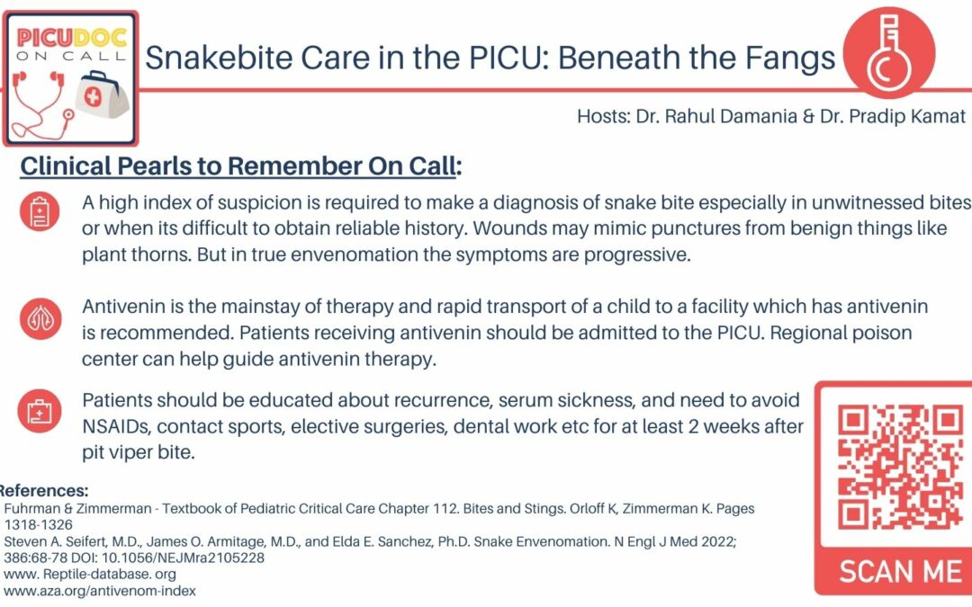 Snakebite Care in the PICU: Beneath the Fangs